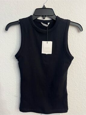 ZARA RECOVERY RIB BLACK TEE
